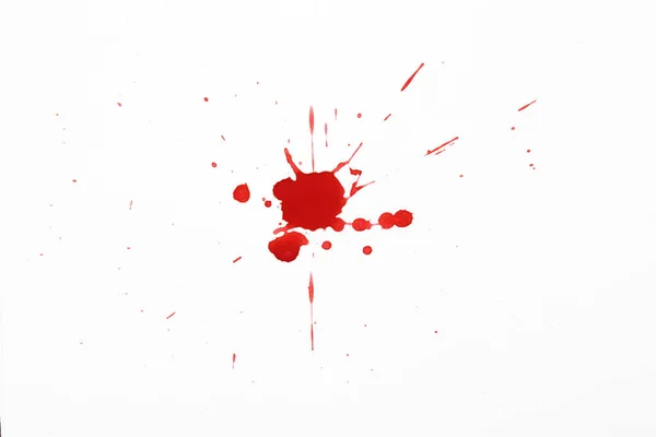 Blood Splatters Red Blots Watercolorrealistic Bloody Splatters Halloween Drop Blood — Fotografia de Stock