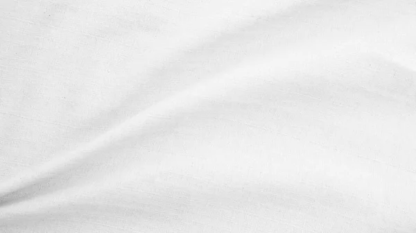 织物棉背景白色亚麻布帆布皱曲天然棉织物天然手工亚麻布背景有机生态纺织品白色亚麻布质感 — 图库照片