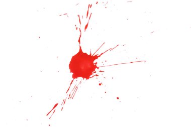 Blood splatters. Red blots of watercolor Realistic bloody splatters for Halloween Drop of blood concept