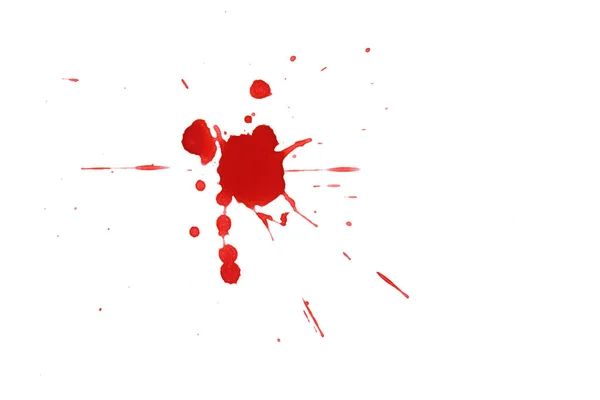 Blodstænk Røde Pletter Akvarel Realistiske Blodige Splattere Til Halloween Drop - Stock-foto