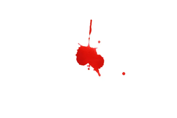 Blood Splatters Red Blots Watercolor Realistic Bloody Splatters Halloween Drop — Photo