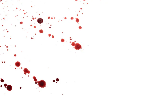 Blood Splatters Red Blots Watercolor Realistic Bloody Splatters Halloween Drop — Foto de Stock