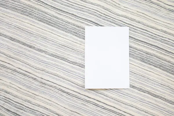 Blank Card Mockup Diseña Una Auténtica Tarjeta Felicitación Blanca Obras — Foto de Stock