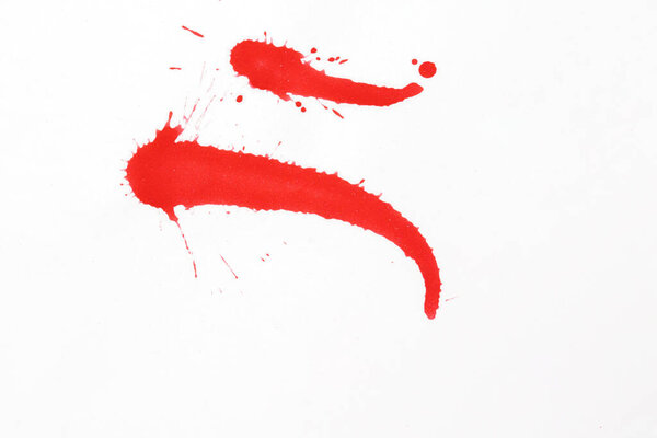 Кровь брызгает. Красные пятна акварели Реалистичные кровавые брызги для концепции капли крови на Хэллоуин