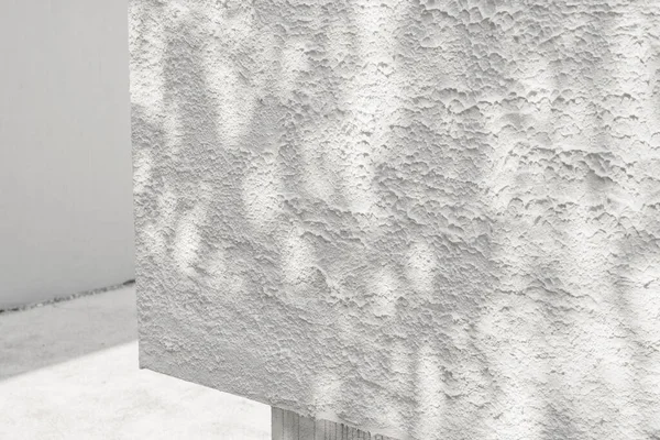 Textura Abstracta Pared Cemento Blanco Con Sombra Silueta — Foto de Stock