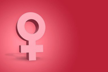 Pembe arka planda Uluslararası Kadınlar Günü sembolü. 8 Mart Mutlu Kadınlar Günü & 25 Kasım Kadınlara Yönelik Şiddeti Yok Etme Günü.