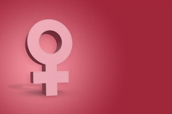 Міжнародний Жіночий Символ Дня Рожевому Тлі Вітання Березня Днем Щасливих Стокова Картинка