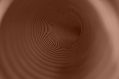 2025 Mocha Mousse yılı rengi. Yeraltındaki kablolardan oluşan yalıtım kablosu, içeriden plastik tüp, inşaat işleri için elektrik koruma borusu, kırmızı kıvrım. Yüksek kalite