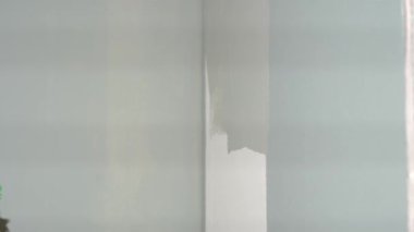 Erkeklerin elindeki silindirler duvarları boyamak, yüzeyleri boyamak ve duvarları boyamak için kullanılır. Yüksek kalite 4k görüntü