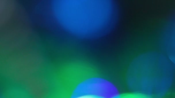Барвистий Світло Блакитний Фон Абстрактна Концепція Блимає Рух Боке Блакитніше — стокове відео