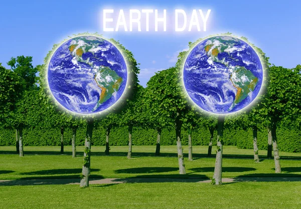 Earth Day. Preservation of the environment, preservation of a clean planet. Elements of this image are furnished by NASA