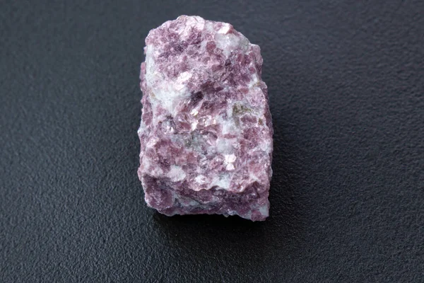 Lepidolite Stone Black Background Being Secondary Source Lithium Used Batteries — Foto de Stock