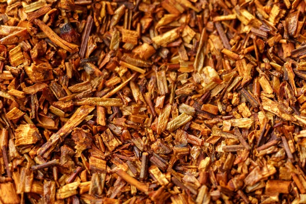 Rooibos Redbush Tea Leaves Selective Focus Rooibos Traditional Drink South — Stock Photo, Image