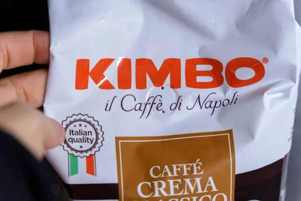 Тюмень Россия Января 2023 Года Логотип Бренда Caffe Kimbo Kimbo — стоковое фото