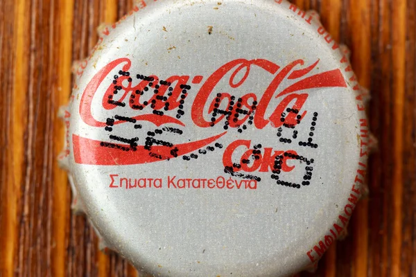 Tyumen Russia February 2023 Vintage Coca Cola Bottle Cap 1995 — стоковое фото