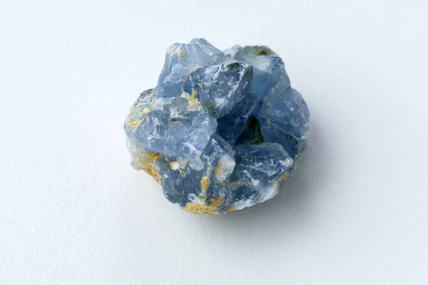 Blauwe Kristallen Minerale Steen Abstracte Technologie Het Mineraal Celestine — Stockfoto