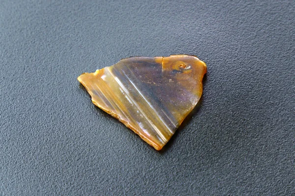 Agate Stone Gemstone Precious Mineral Protection Amulet Black Background — Stock Photo, Image