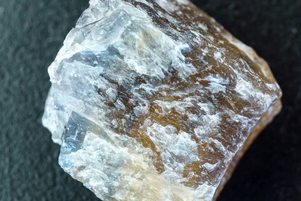 Pedra Mineral Fluorite Crua Minerais Naturais Pedra Translúcida Fluorito Mineral — Fotografia de Stock