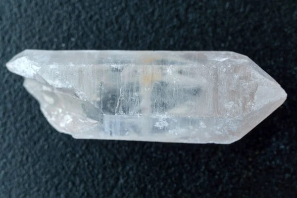 Colección Geológica Mineral Cristal Roca Blanca Cuarzo Berg Fondo Negro —  Fotos de Stock