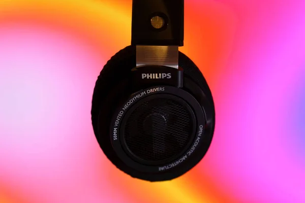 Tyumen Rusland Juni 2023 Full Size Philips Shp9500 Hoofdtelefoon Close — Stockfoto
