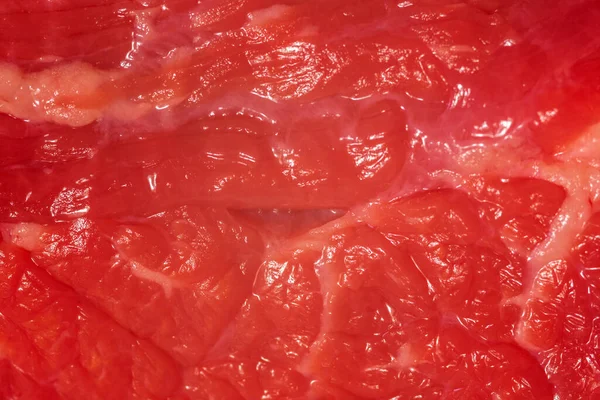 Nahaufnahme Von Rindfleisch Roh Fleisch Textur Makro Hintergrund Der Fleischproduktion — Stockfoto