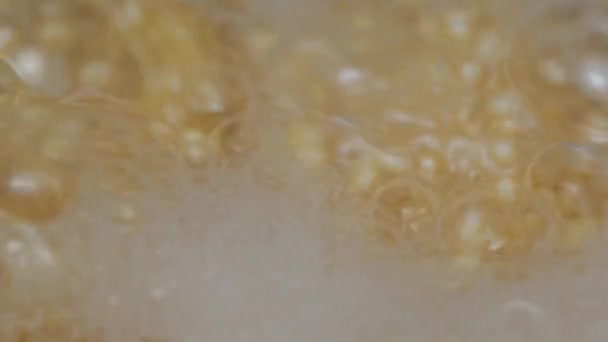 Gotowanie Quinoa Kasze Makro Bliska Zdrowej Kaszy Dietetycznej Wybiórcze Skupienie — Wideo stockowe