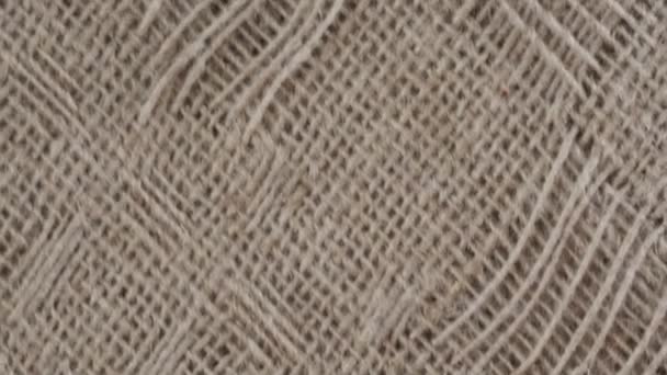 摘要亚麻布织物上的亚麻布质线 服装厂 纺织工业 有选择的重点 — 图库视频影像