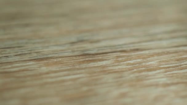 近代的なインテリア 改装のための近代的な材料で木製のパターンと床の上の光リノリウム表面 — ストック動画