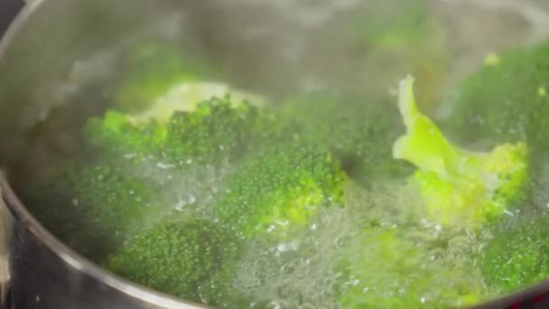 Fleurettes Brocoli Vertigineuses Moment Culinaire Torride Dans Cuisine — Video