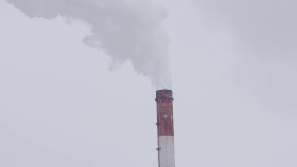 Emissões Efêmeras Arte Uma Fábrica Chaminés Smokestack — Vídeo de Stock