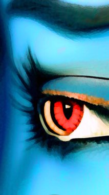 Abstract illustration of female gaze