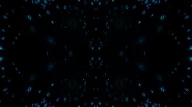 Siyah arkaplanda mavi parçacıklar