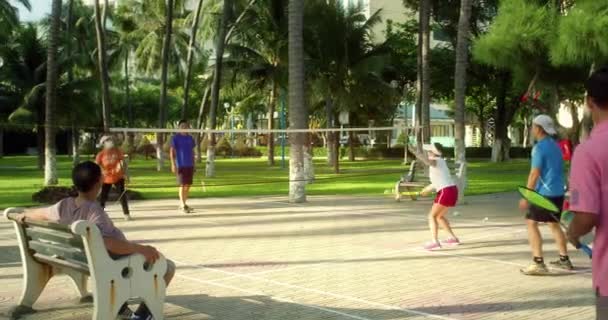 Nha Trang Єтнам 2022 Ранкові Тренування Громадському Парку Нха Транг — стокове відео