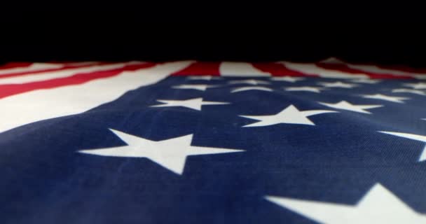 Αργή Κίνηση Αμερικάνικης Σημαίας Ιστορικό Για Την Ημέρα Μνήμης Ημέρα — Αρχείο Βίντεο