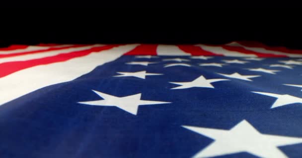 Zeitlupe Einer Amerikanischen Flagge Hintergrund Für Den Memorial Day Den — Stockvideo