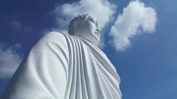 Vista Aérea Ilimitada Cielo Azul Gran Buda Vietnam Gran Buda — Vídeo de stock