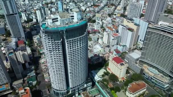 Ουρανοξύστες Στο Nha Trang Μεγάλες Πισίνες Βιετνάμ Nha Trang Βιετνάμ — Αρχείο Βίντεο