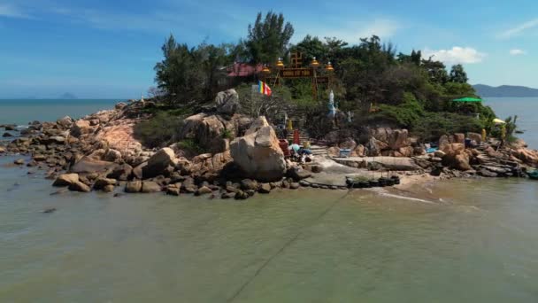 Rekaman Drone Vietnam Provinsi Hanh Hoa Scenic Hon Island Nha — Stok Video