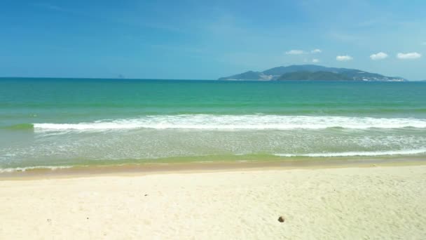 Карибський Пляжний Фон Сонячний Тропічний Пляж Гарячий День Порожньому Пляжі — стокове відео