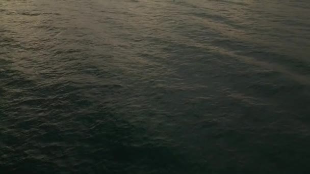 Vacker Molnlandskap Över Havet Solnedgång Tid Förflutit Skott Drone Antenn — Stockvideo