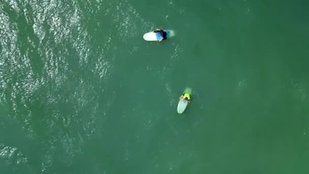 Üst Düzey Sörfçüler Vietnam Büyük Dalgalara Binerler Deniz Sörfü Okyanus — Stok video