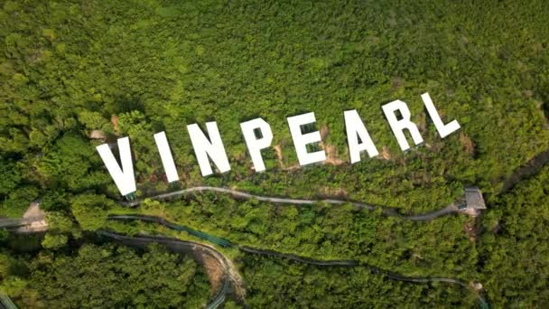 Vininci Adasının Havadan Görünüşü Wimperl Eğlence Parkındaki Yeşil Çimlerin Arka — Stok video