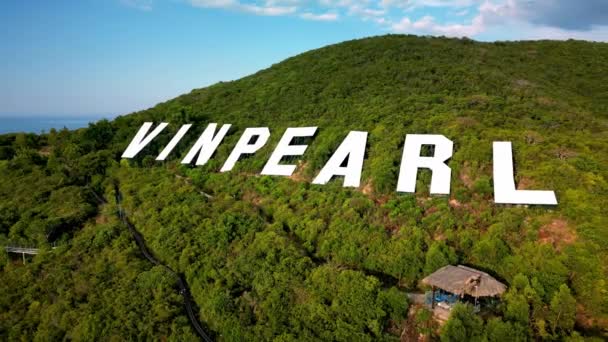 Vininci Adasının Havadan Görünüşü Wimperl Eğlence Parkındaki Yeşil Çimlerin Arka — Stok video