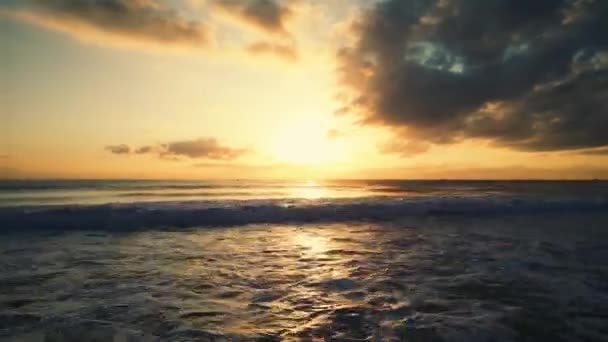 Aerial View Sunset Horizon Sea Cinematic Drone Aerial View Beautiful — Vídeos de Stock