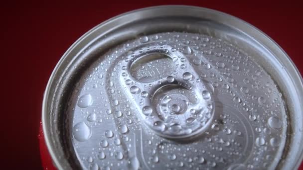 Limonada Refrigerante Não Pode Açúcar Fechar Luz Girar 360 Pode — Vídeo de Stock