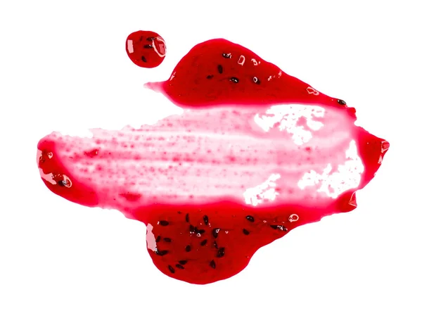 Groselha Preta Doce Geléia Baga Vermelha Molho Como Mancha Esfregaço — Fotografia de Stock