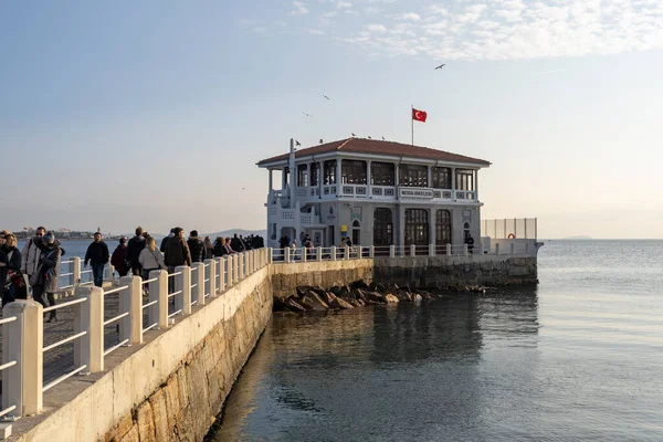 stock image ISTANBUL - JAN 15: Moda Pier at Kadikoy district in Istanbul on January 15. 2023 in Turkey
