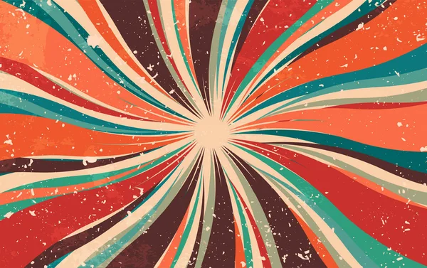 Абстрактный Ретро Грязный Гранж Винтажный Звездный Взрыв Винтажные Обои Солнечными — стоковый вектор