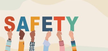 Çok Kültürlü El Tutma Mektupları Kelime Güvenliği 'ni oluşturuyor. Sancak kopyalama alanı