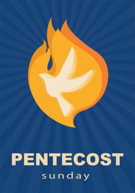 Pentekost güvercini kutsal ruh ateş sembolü Hristiyan dini kutlaması Pentecost